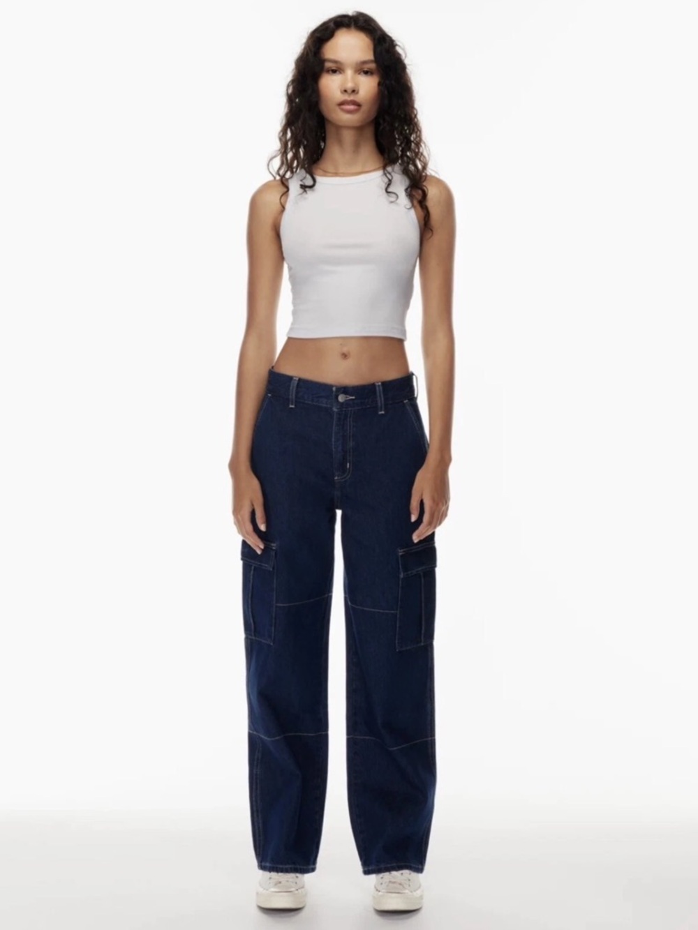 ARITZIA SUNDAY BEST Walker Cargo Jeans 90s Medium Blue